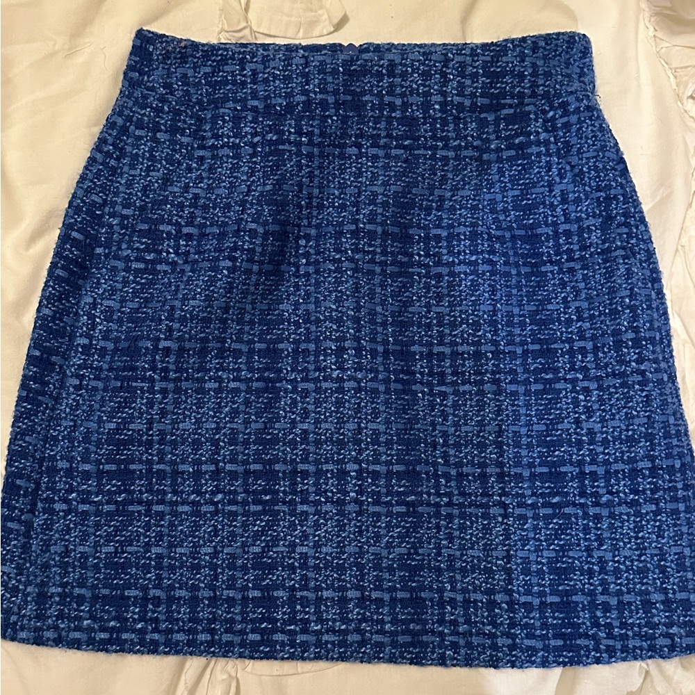 Blue Tweed Mini Skirt | French Connection